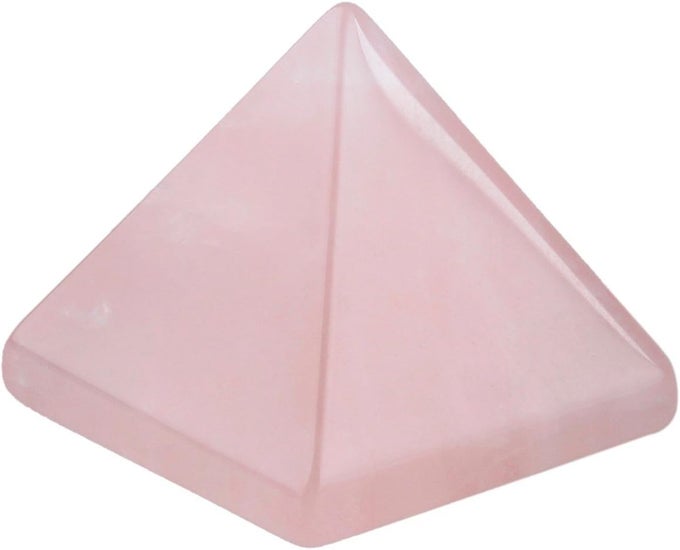 HEALING CRYSTAL PYRAMID STONE ENERGY POINTS MEDITATION HOME DECOR,ROSE QUARTZ