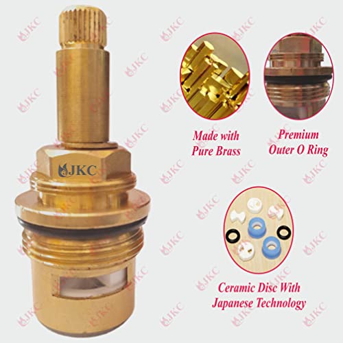 JKC Brass Jaguar Tap Spindle For Water Tap Spares And Accessories Parts For Jaquar Type Tap (Queen Type) (Left & Right For Wall & Sink Mixer) - Image 5