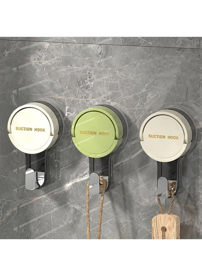 White Self Adhesive Suction Cup Hooks No Drilling Removable Towel Racks - Image 3