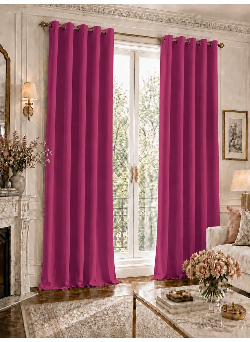 Amali Regal Dimout curtains with  2 panels Size (W132 x L 274cm) for living room Decor or bedroom window  and light blocking - Image 1