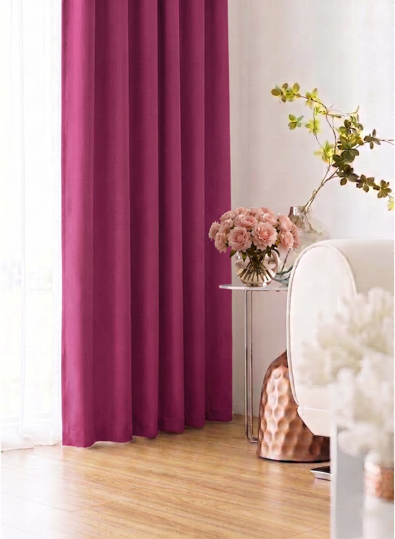 Amali Regal Dimout curtains with  2 panels Size (W132 x L 274cm) for living room Decor or bedroom window  and light blocking - Image 2