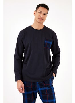 Buratti Plaid Pocket Elastic Waist 100% Cotton Regular Fit Pajama Set Men's Pajama Set 6572001  - Image 2