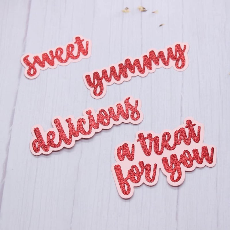 KSCRAFT Sweets Shadow Words Metal Cutting Dies Stencils for DIY ScrapbookingPhoto Album Decorative Embossing DIY Paper Cards