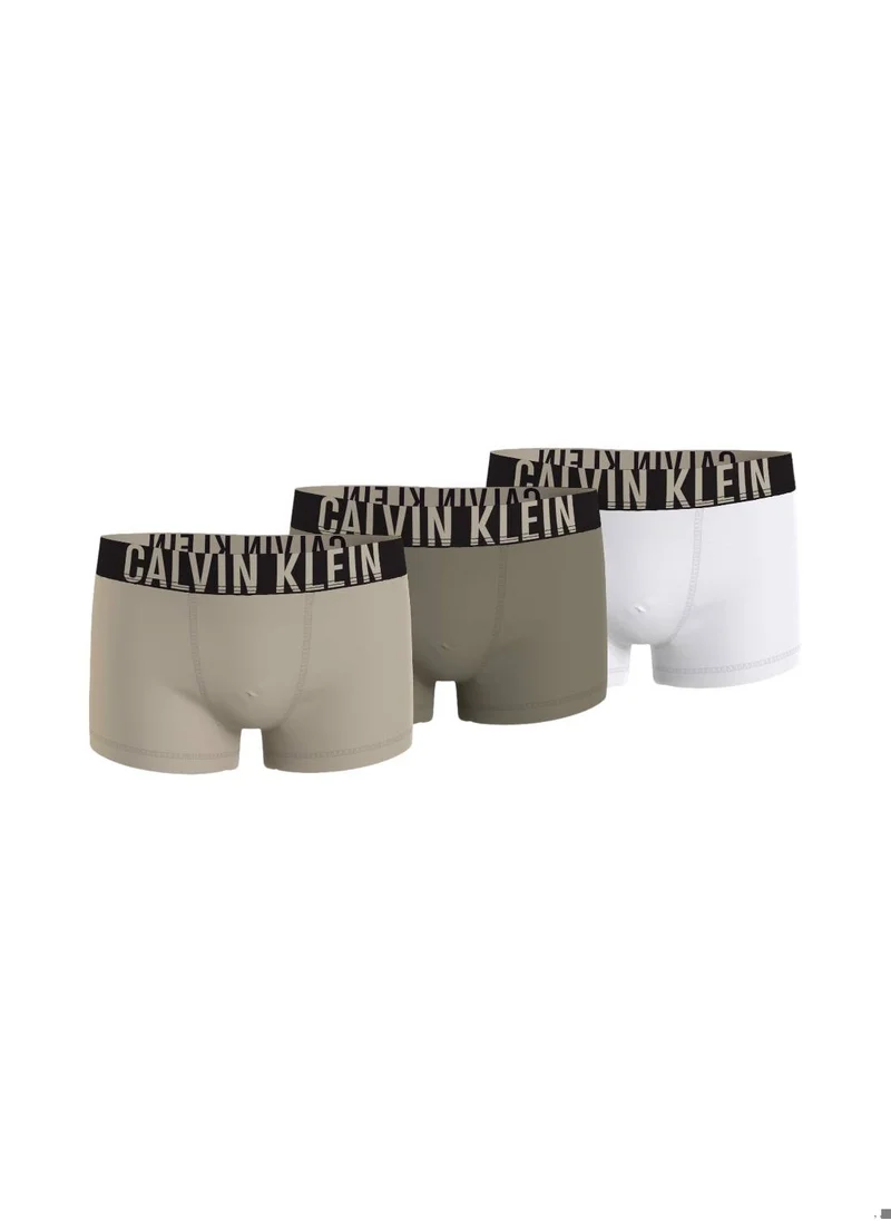 Calvin Klein Jeans Boys's 3 Pack Trunks - Cotton, Beige