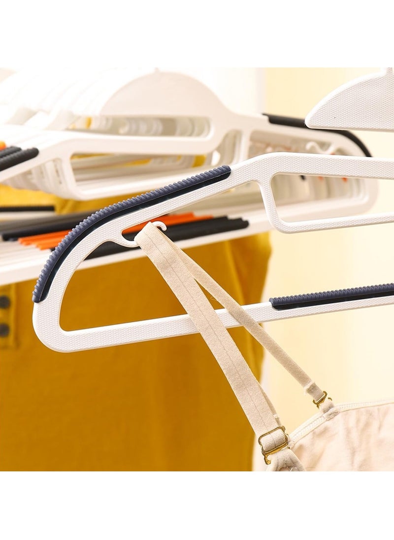 TYCOM Plastic Hangers 50 Pack Slim Clothes Hangers Space Saving Non Slip Hangers with Rubber Pads Sturdy Coat Hangers for Closet S Shaped Hangers for Shirt Suit Pant Skirt.  - Image 4