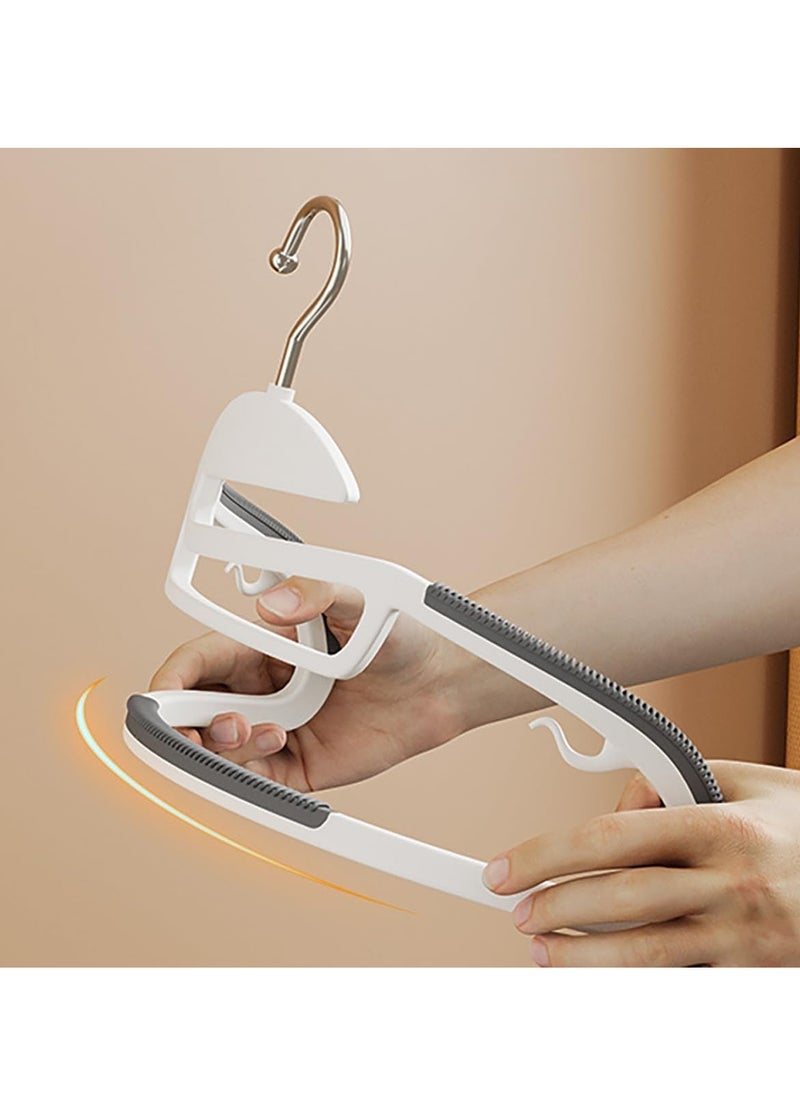 TYCOM Plastic Hangers 50 Pack Slim Clothes Hangers Space Saving Non Slip Hangers with Rubber Pads Sturdy Coat Hangers for Closet S Shaped Hangers for Shirt Suit Pant Skirt.  - Image 5