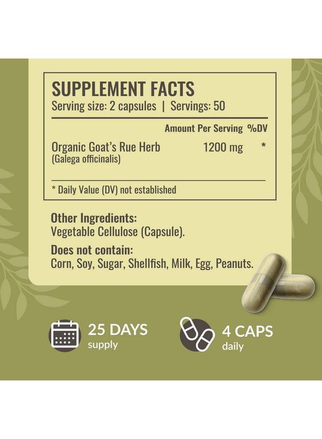 HERBAMAMA Goat's Rue Capsules - 1200mg Galega Officinalis for Mother's Breast Milk Lactation Support - Vegan, Non-GMO Goats Rue Herb Lactation Supplement, 100 Caps - Image 3