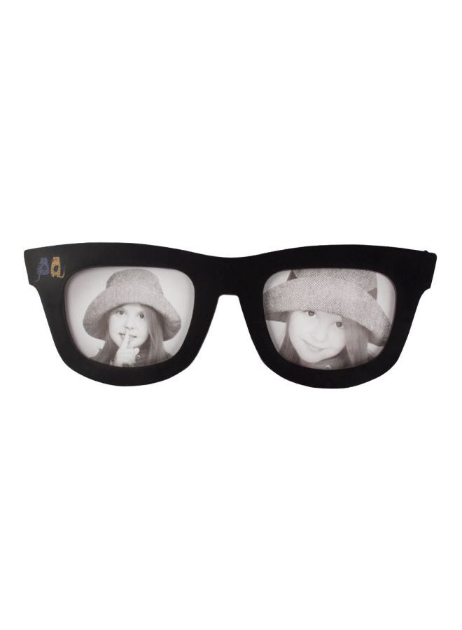 Cats Printed Glasses Shaped Picture Frame Black 17x50cm - Image 1