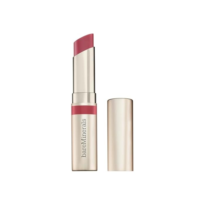 bareMinerals Dewy Lip Gloss-Balm, Hydrating Lip Gloss + Tinted Lip Balm Hybrid, Shine Finish + 24HR Hydration, For Soft + Smooth Lips, Non-Sticky, Vegan