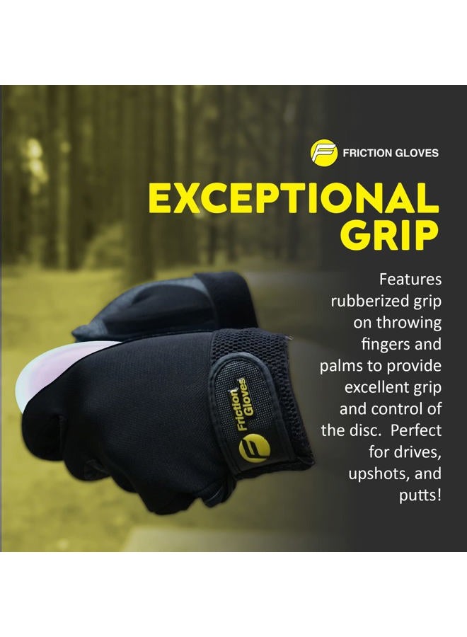 Friction Gloves Disc Golf Gloves - Rubberized Palm and Fingers for Amazing Grip on All Your Throws - Perfect for Driving & Putting - Play Your Best in Any Weather - (Youth Small) - Image 3