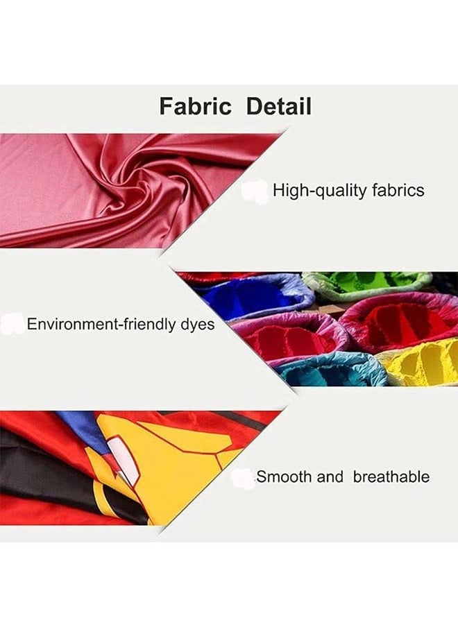 L&E Superhero Capes and Masks for Kids Halloween Cosplay Double Side Capes Superhero Toy Kids Best Gifts for Kids Boys Girls 3-12 Years  - Image 3