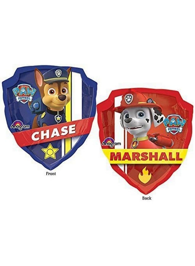 Anagram Paw Pups on Patrol Chase and Marshall 3rd Birthday Party Supplies Police and Fire Rescue Badge Balloon Bouquet Decorations - Image 2