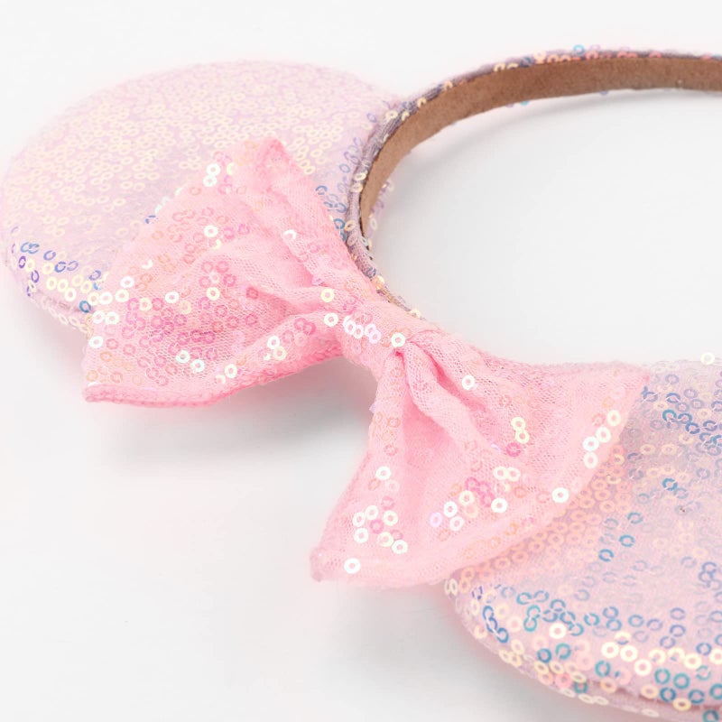 DRESHOW Mouse Ears Bow Headbands Glitter Party Decoration Cosplay Costume for Women - Image 2