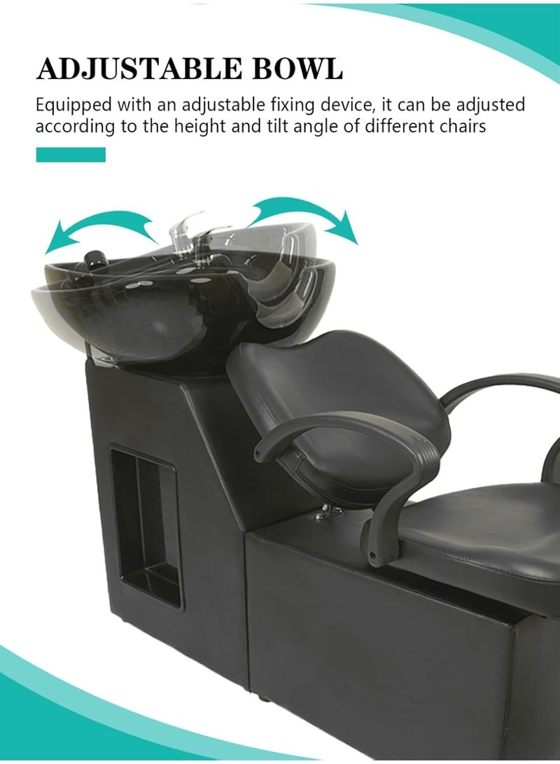 Meishida Adjustable Ceramic Shampoo Chair Set with Comfortable Cushion Waterproof And Non-Slip for Salon Use  - Image 5
