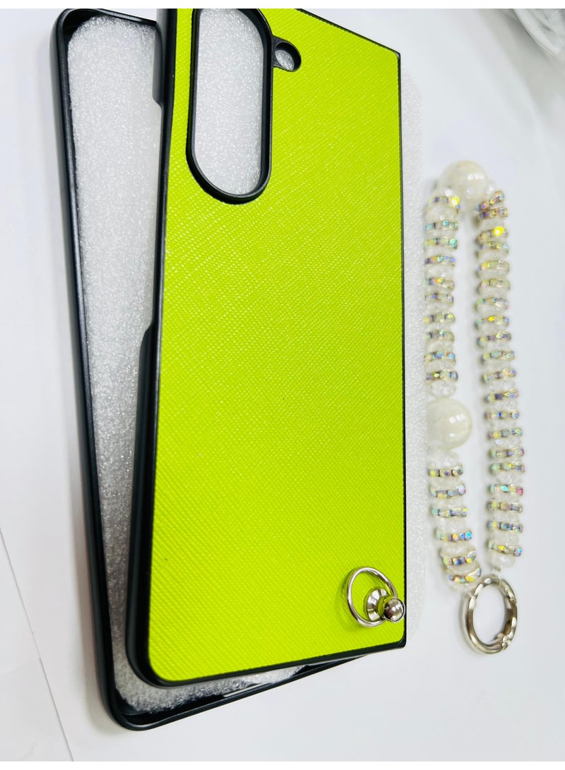 vesus Compatible with Fold5 , Leather Silm Premium Business Protective Cover Case for Samsung Galaxy Z Fold5 green - Image 3