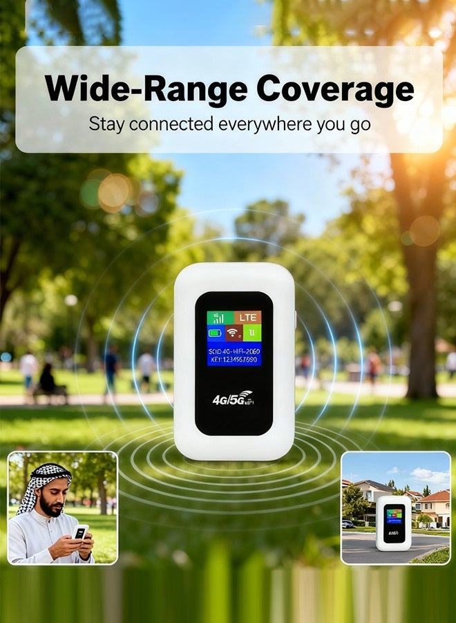 WiFi signal booster, 4G wireless portable MIFI color screen portable LTE router wireless WIFI SIM card 4G5G - Image 5