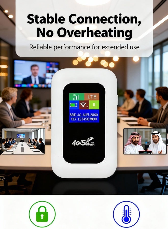 WiFi signal booster, 4G wireless portable MIFI color screen portable LTE router wireless WIFI SIM card 4G5G - Image 2