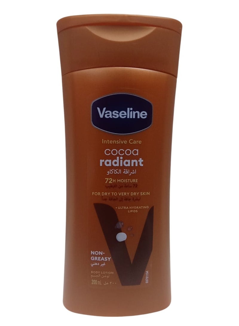 Vaseline Cocoa Radiant Dry Skin Body Lotion 200ml