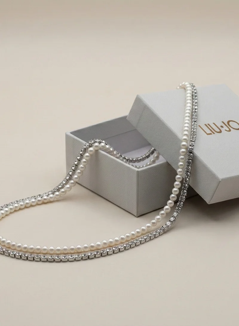 Liu Jo  Liu Jo Lune Duo Silver Necklace for Women | Best Price UAE