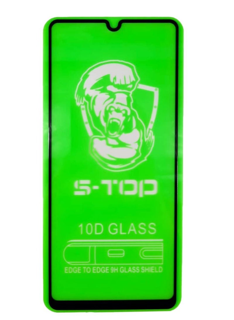 اس-توب لاصقة حماية للشاشة تغطي الهاتف بالكامل لهاتف سامسونج جالاكسي A42 شفاف/ أسود - Image 1