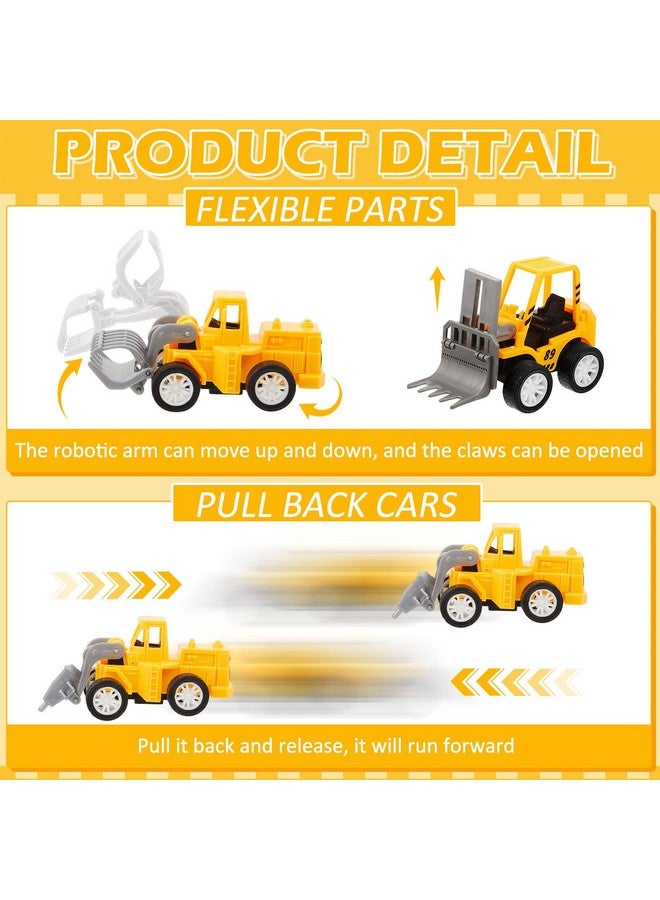 Sosation 36 Pcs Construction Engineering Trucks Small Digger Truck Toys Pull Back Vehicles Mini Excavator Toys Car Set for Kids Birthday Party Favors Boys Girls Gifts Cake Stocking Stuffers - Image 3