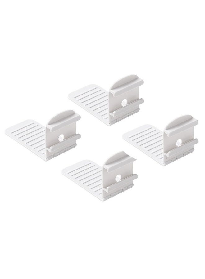 4-Piece L-Shaped Bed Sheet Fasteners - Adjustable Elastic Grippers - Keeps Sheets Perfectly Tight - Image 1