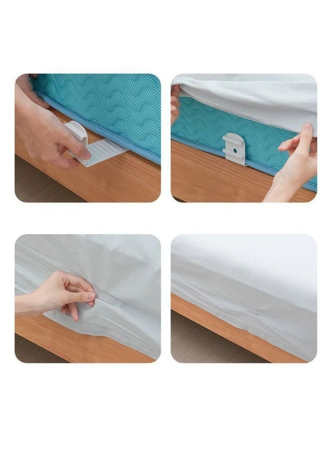 4-Piece L-Shaped Bed Sheet Fasteners - Adjustable Elastic Grippers - Keeps Sheets Perfectly Tight - Image 4