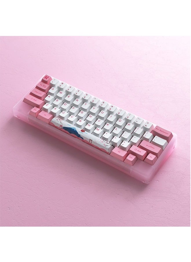 AKKO - AKKO ACR59 59 Key 60% Wired Hotswappable HHKB-Style Mechanical Gaming Keyboard with DoubleShot PBT Keycaps for Win/Mac/Gamer (AKKO CS Jelly Pink Switch, ACR59 World Tour Tokyo) - Image 1