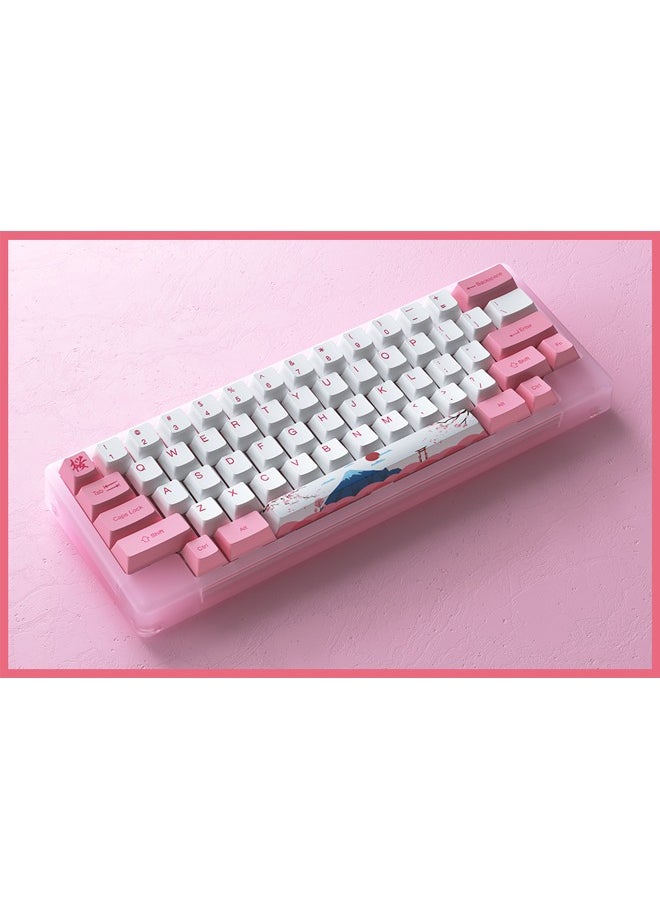 AKKO - AKKO ACR59 59 Key 60% Wired Hotswappable HHKB-Style Mechanical Gaming Keyboard with DoubleShot PBT Keycaps for Win/Mac/Gamer (AKKO CS Jelly Pink Switch, ACR59 World Tour Tokyo) - Image 1
