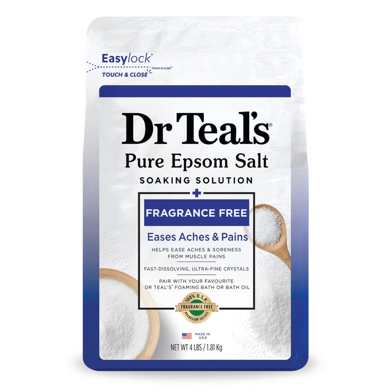 Dr Teal's Dr Teal's Epsom Salt Magnesium Soak, Fragrance-Free, 4 lbs 