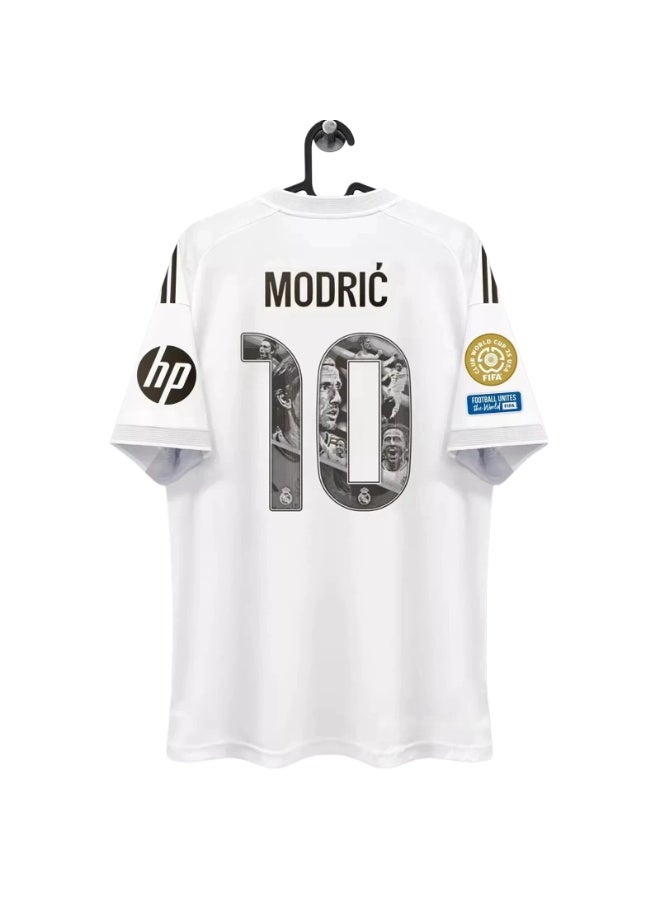 ريال مدريد 2025-2026 ريال مدريد قصيرة الأكمام لكرة القدم جيرسي # 10 مودريتش لكرة القدم جيرسي هدية للجماهير والأصدقاء - Image 1