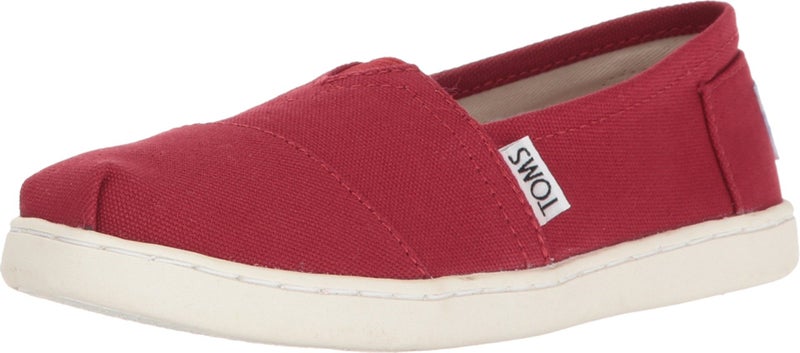 TOMS unisex child Espadrille Sneaker, Red, 3.5 Big Kid US - Image 1