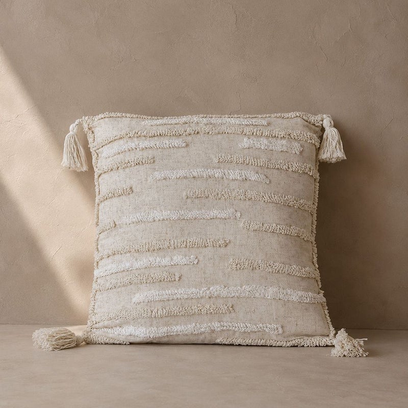 DANUBE HOME Woven Cushion 45X45Cm - Bohemia Twilda, Multicolour, Relaxed Square Woven Cushion, Linen-Viscose Blend, For Patio Furniture And Covered Lounges - Image 1