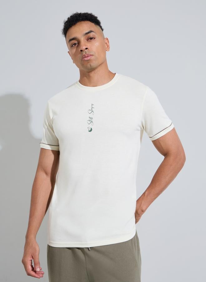 Styli Olive Printed Relaxed Fit T-Shirt and Shorts Pyjama Set - Image 2