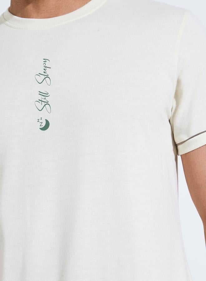 Styli Olive Printed Relaxed Fit T-Shirt and Shorts Pyjama Set - Image 4