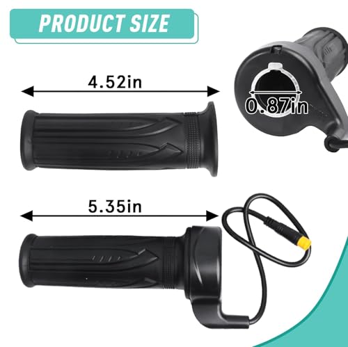 Kamrexi 20X Full Twist Throttle Grip for Ebike 12V-72V Twist Throttle Electric Bike, Mountain Bike Scooter, with Waterproof Connector - Image 3