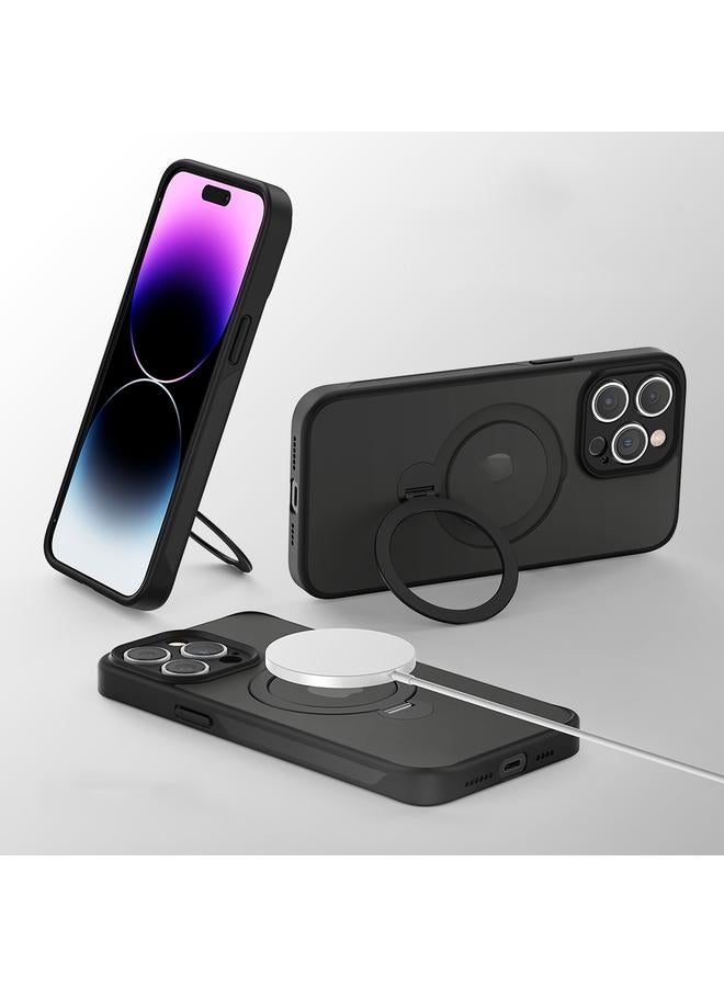 اس-توب جراب لهاتف iPhone 15 360 Magsafe Ring Holder TPU Hybrid PC Phone Case - Image 4