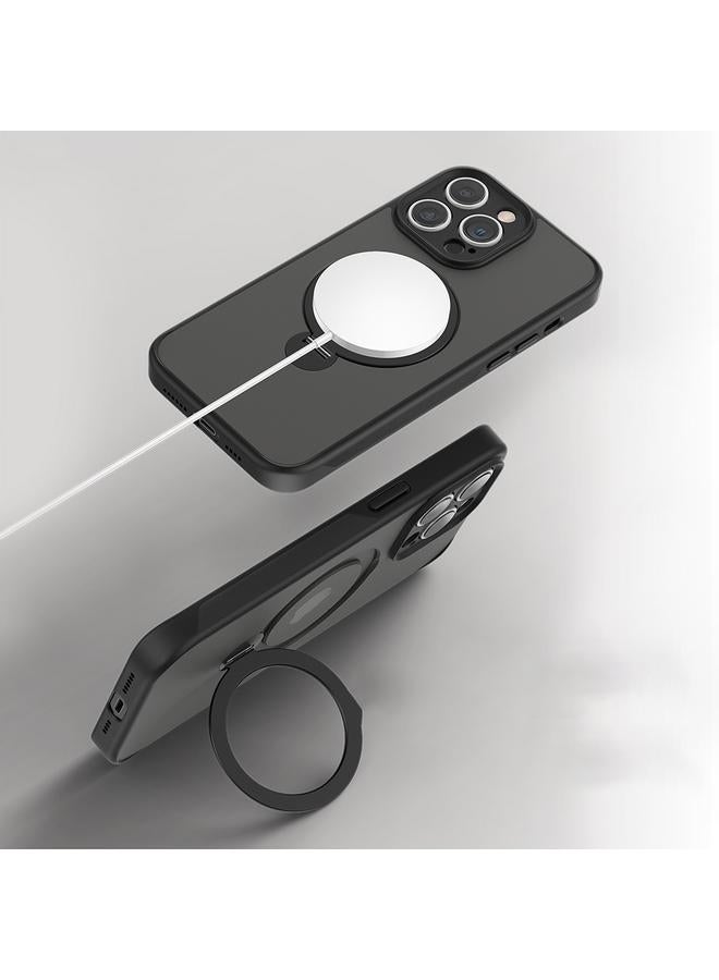 اس-توب جراب لهاتف iPhone 15 360 Magsafe Ring Holder TPU Hybrid PC Phone Case - Image 3