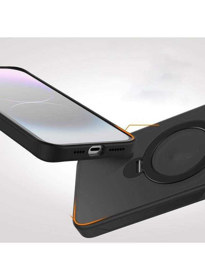 اس-توب جراب لهاتف iPhone 15 360 Magsafe Ring Holder TPU Hybrid PC Phone Case - Image 5