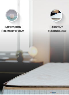 Sleepwell Sleepwell Ortho Pro Profiled Foam | 10 Night Trial | Impressions Memory Foam Mattress With Airvent Cool Gel Technology | King Bed Size (200L x 180W x 20H cm)  - Image 5