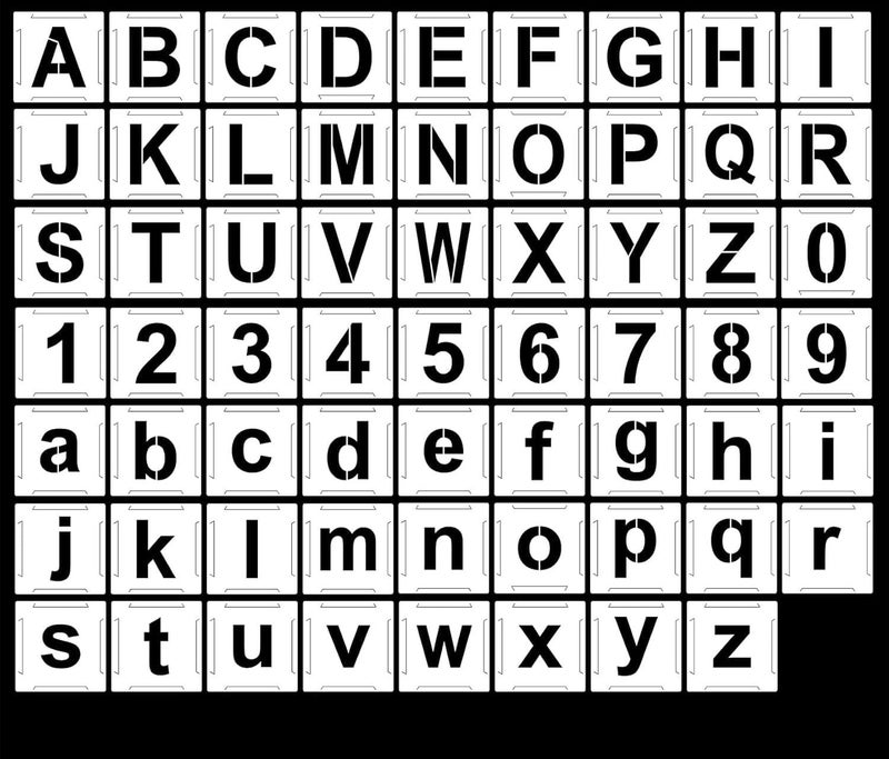 Devasya Crafts 4'' Le habet Art Craft Sten ES Letter Stencils for Wood,Wall,Fabric,Rock,Chalkboard,Signage,Lettering Alphabet Stencil - Image 1