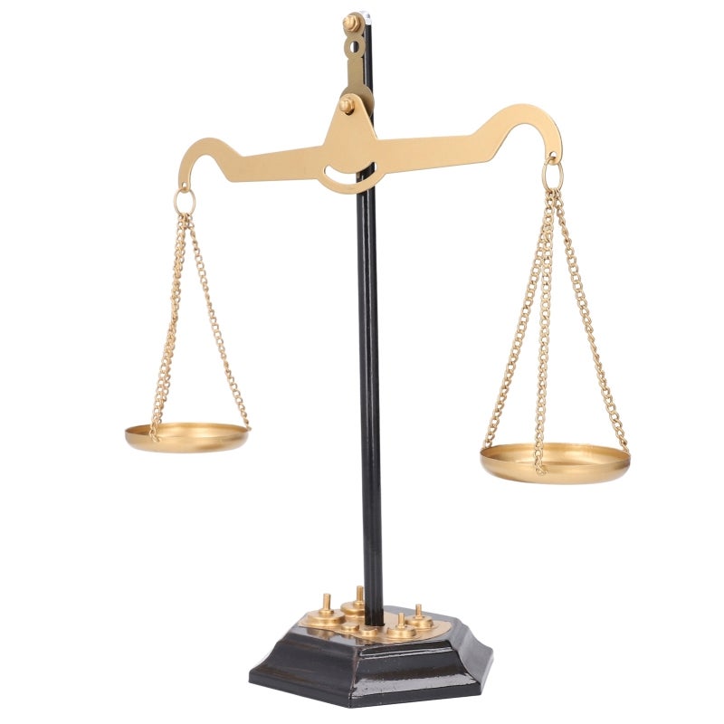 Retro Desktop Balance Scale Decor: Hand Wrought Iron Craft - Rustproof Sturdy Stress Relief Accessory for Home Decor Collectors & Desktop Display - Image 1