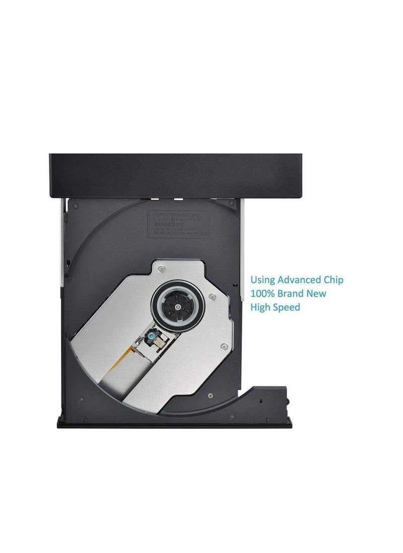 Ntech - NTECH External CD DVD Drive USB 2.0 Slim Portable External CD RW Drive DVD RW Burner Writer Player For Laptop Notebook PC Desktop Computer - Image 1