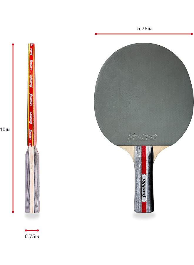Franklin Sports Table Tennis Paddles Rubber Paddle Indoor Ping Pong Paddle - Image 2