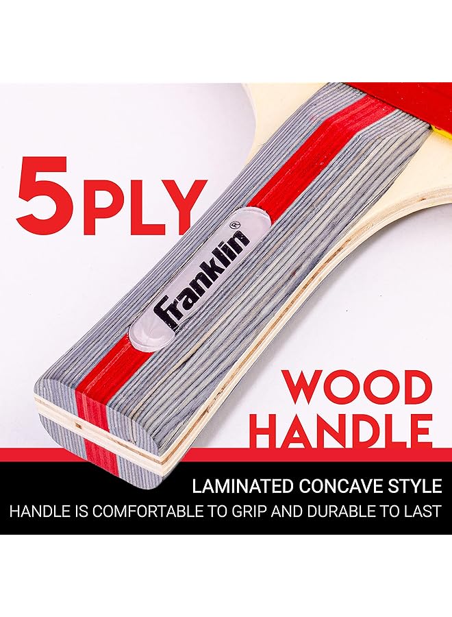 Franklin Sports Table Tennis Paddles Rubber Paddle Indoor Ping Pong Paddle - Image 4