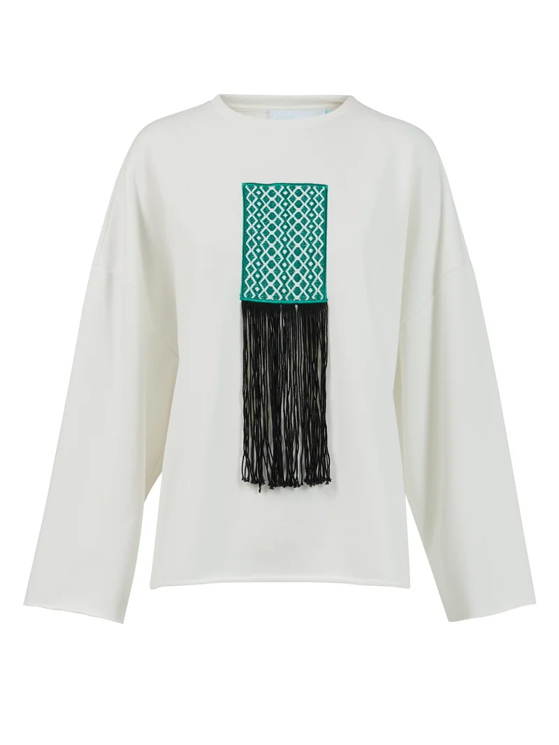 leem Fringe Detail Sweater