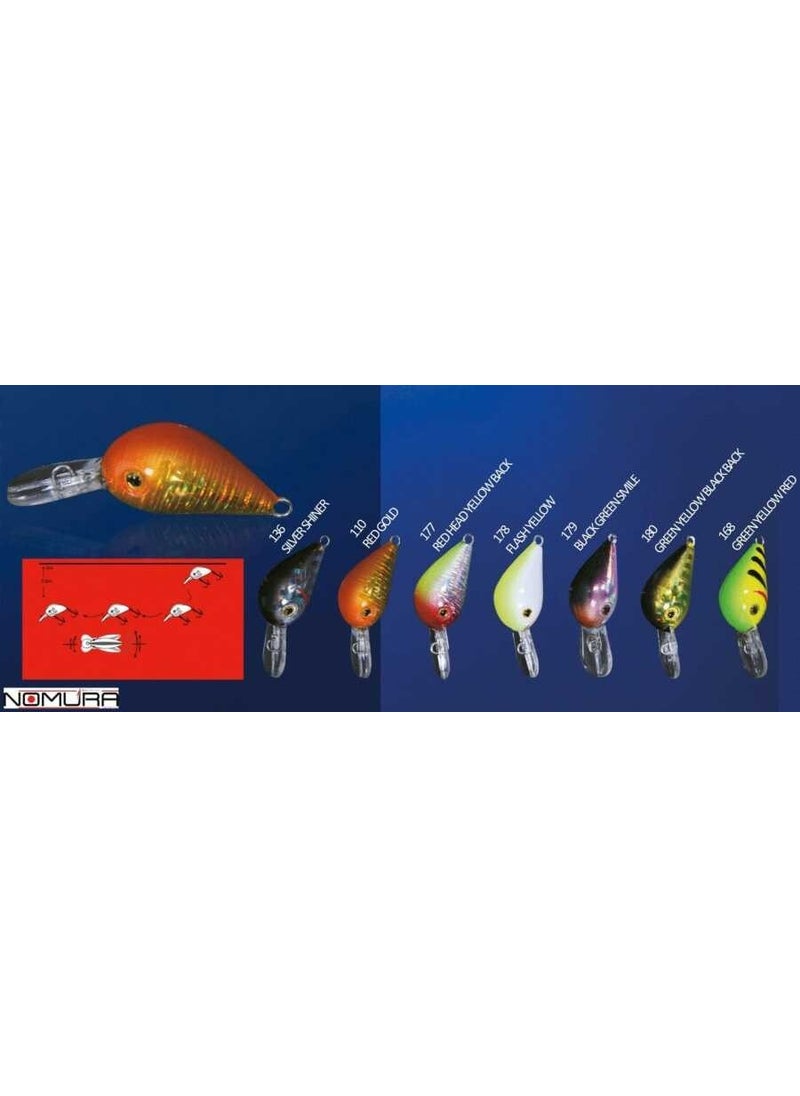 NOMURA - Narita Hard Minnow 2.5cm 2.5gr Sinking Fake Fish 110 - Image 1