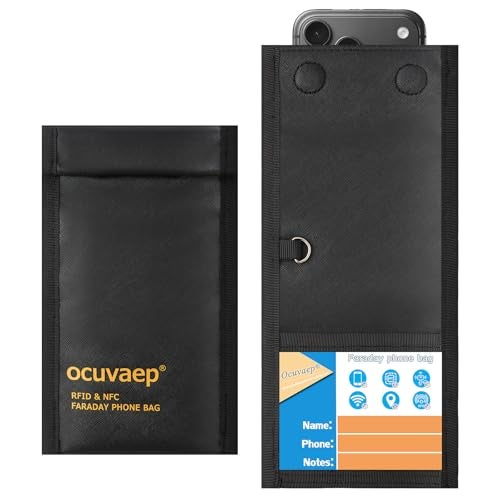 ocuvaep Faraday Bags for Phones & Car Keys [2 Pack] | Military Grade Signal Blocker, RFID Anti-Theft Pouch for 5G GPS WiFi Bluetooth, Privacy Protection Travel Case - Image 1