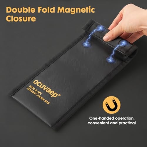 ocuvaep Faraday Bags for Phones & Car Keys [2 Pack] | Military Grade Signal Blocker, RFID Anti-Theft Pouch for 5G GPS WiFi Bluetooth, Privacy Protection Travel Case - Image 4