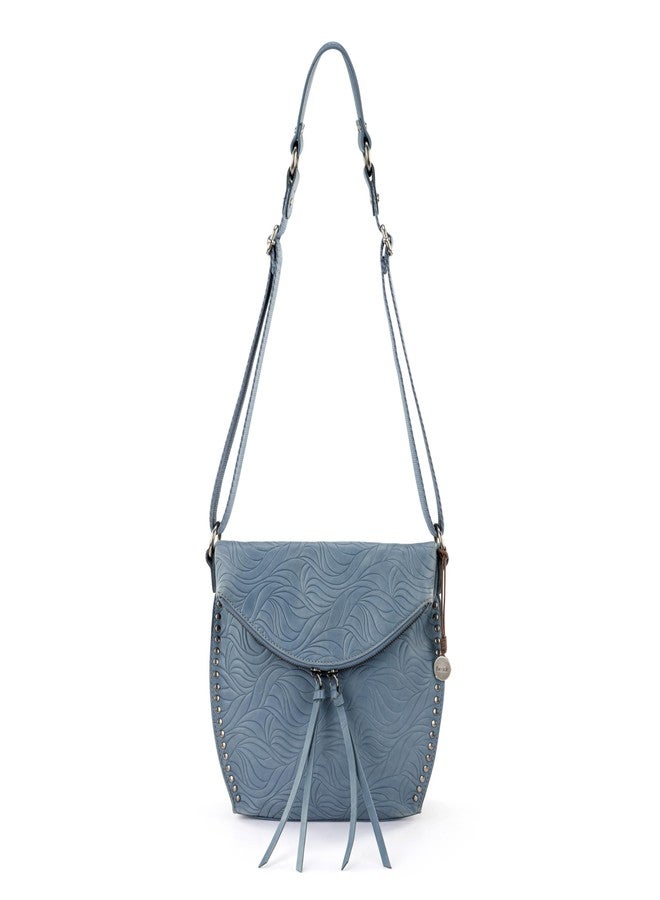 The Sak Silverlake Crossbody in Leather, Adjustable Crossbody Strap, Maritime Wave Emboss - Image 1